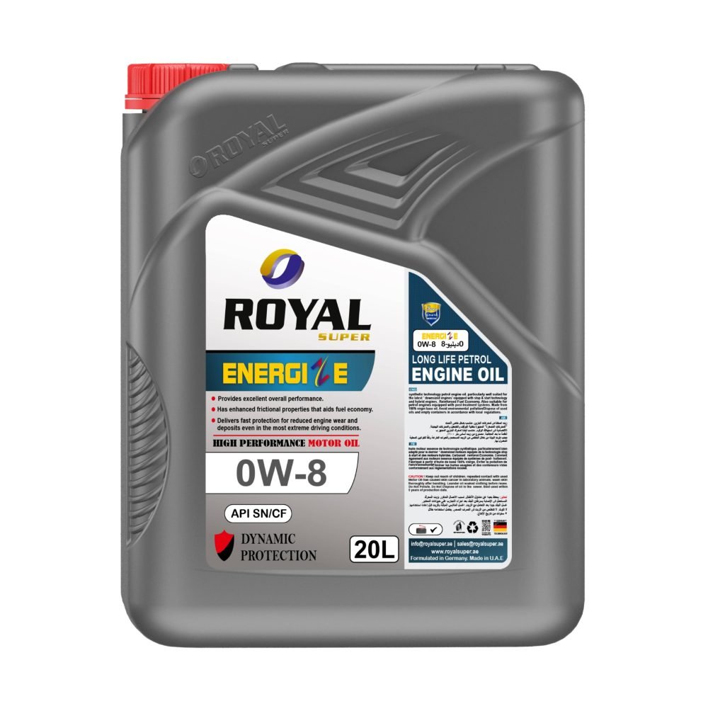 Royal Super Lubricants Engine Oil 0W-8 API SN/CF for Petrol Vehicle 20 Liter