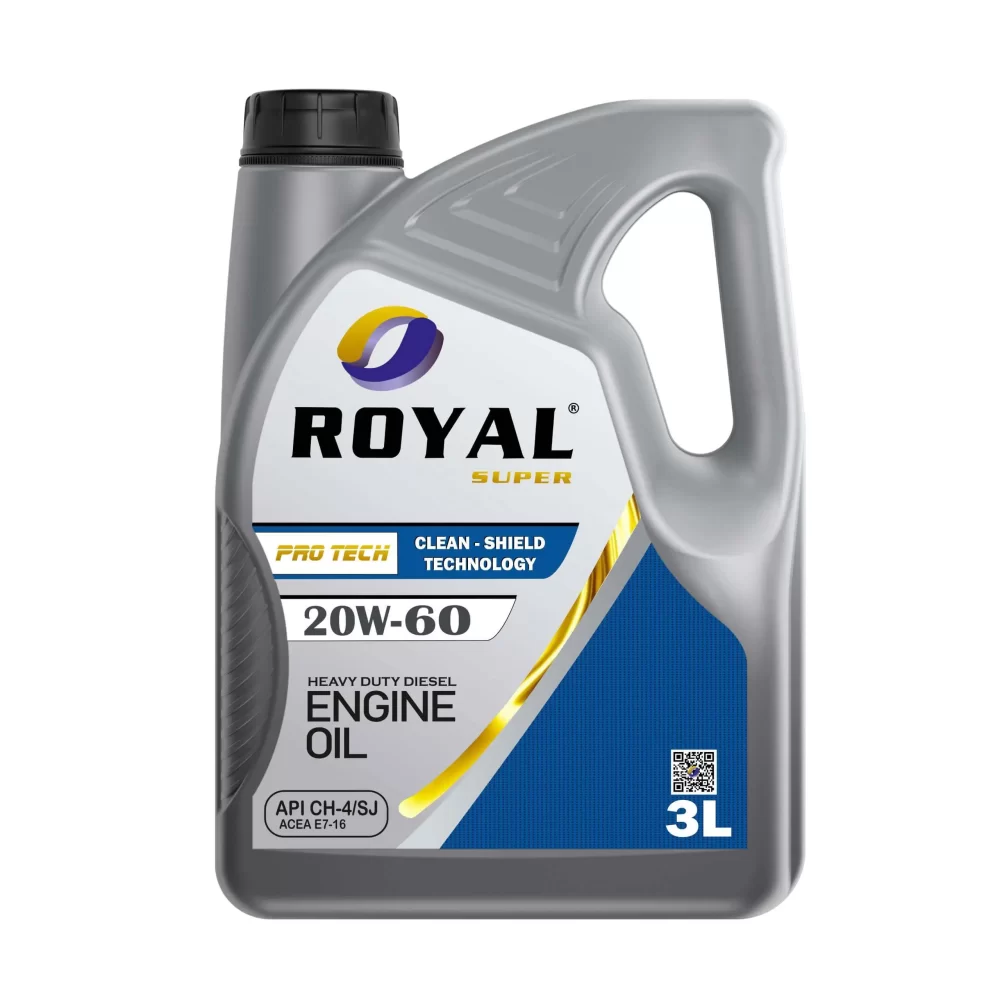 Royal Super Lubricants engine oil 20W-60 API CH-4/SJ for Diesel Vehicle 3 Liter
