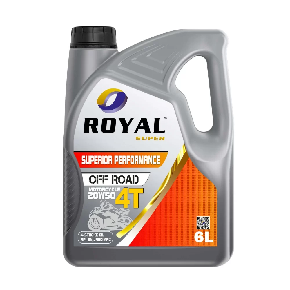 Royal Super 4-stroke Motorbike Oil 4T 20W-50 API SN / JASO MA2 (4T) 6 Liter